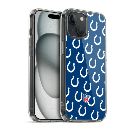 NFL Indianapolis Colts Artwork Patterns Soft Gel Case for Apple iPhone 15 & MagSafe