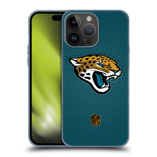 NFL Jacksonville Jaguars Logo Football Soft Gel Case for Apple iPhone 15 Pro Max