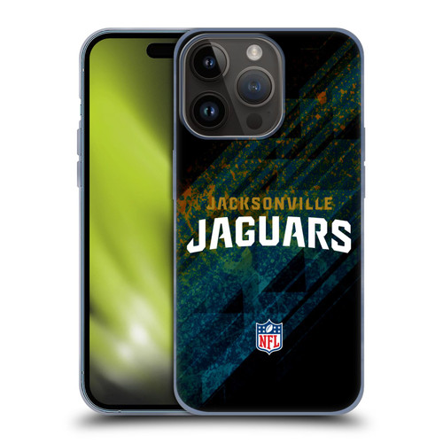 NFL Jacksonville Jaguars Logo Blur Soft Gel Case for Apple iPhone 15 Pro