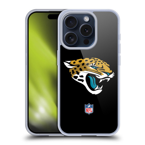 NFL Jacksonville Jaguars Logo Plain Soft Gel Case for Apple iPhone 15 Pro
