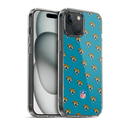NFL Jacksonville Jaguars Artwork Patterns Soft Gel Case for Apple iPhone 15 & MagSafe