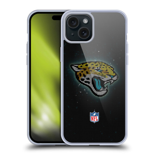 NFL Jacksonville Jaguars Artwork LED Soft Gel Case for Apple iPhone 15 Plus