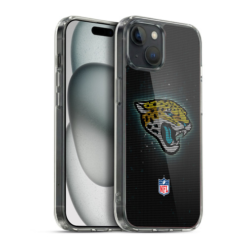 NFL Jacksonville Jaguars Artwork LED Soft Gel Case for Apple iPhone 15 Plus & MagSafe