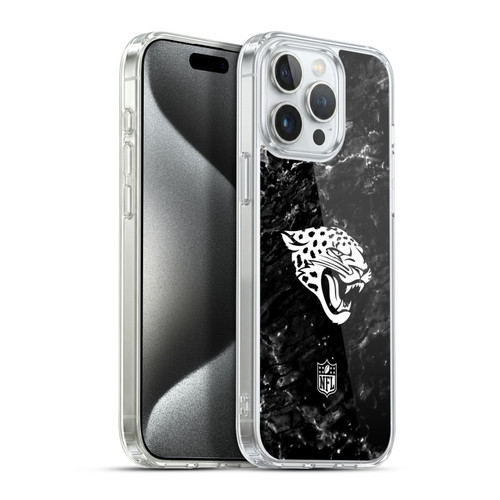 NFL Jacksonville Jaguars Artwork Marble Soft Gel Case for Apple iPhone 15 Pro Max & MagSafe