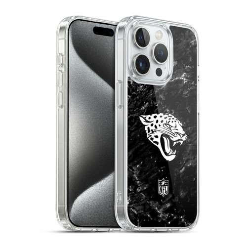 NFL Jacksonville Jaguars Artwork Marble Soft Gel Case for Apple iPhone 15 Pro & MagSafe