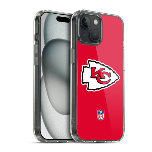 NFL Kansas City Chiefs Logo Plain Soft Gel Case for Apple iPhone 15 & MagSafe