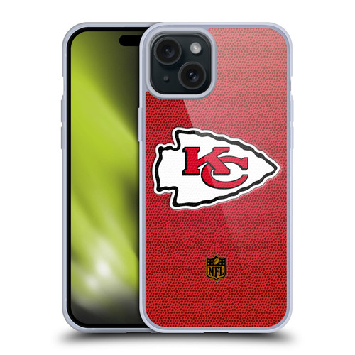NFL Kansas City Chiefs Logo Football Soft Gel Case for Apple iPhone 15 Plus