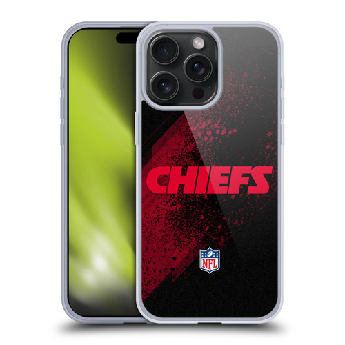 NFL Kansas City Chiefs Logo Blur Soft Gel Case for Apple iPhone 15 Pro Max & MagSafe