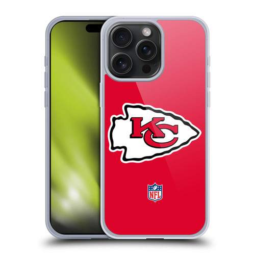 NFL Kansas City Chiefs Logo Plain Soft Gel Case for Apple iPhone 15 Pro Max