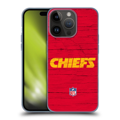 NFL Kansas City Chiefs Logo Distressed Look Soft Gel Case for Apple iPhone 15 Pro
