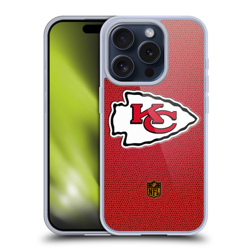 NFL Kansas City Chiefs Logo Football Soft Gel Case for Apple iPhone 15 Pro