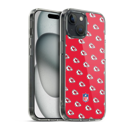 NFL Kansas City Chiefs Artwork Patterns Soft Gel Case for Apple iPhone 15