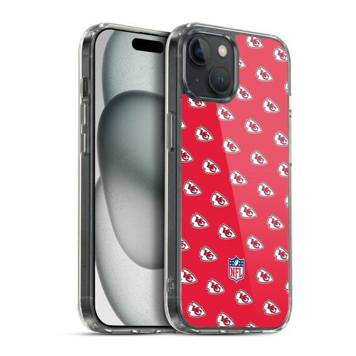 NFL Kansas City Chiefs Artwork Patterns Soft Gel Case for Apple iPhone 15 Plus