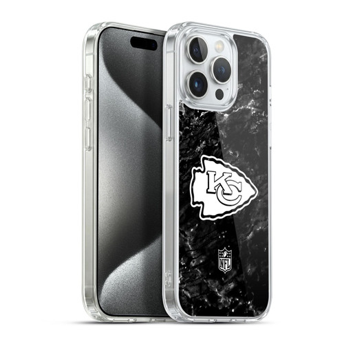 NFL Kansas City Chiefs Artwork Marble Soft Gel Case for Apple iPhone 15 Pro Max