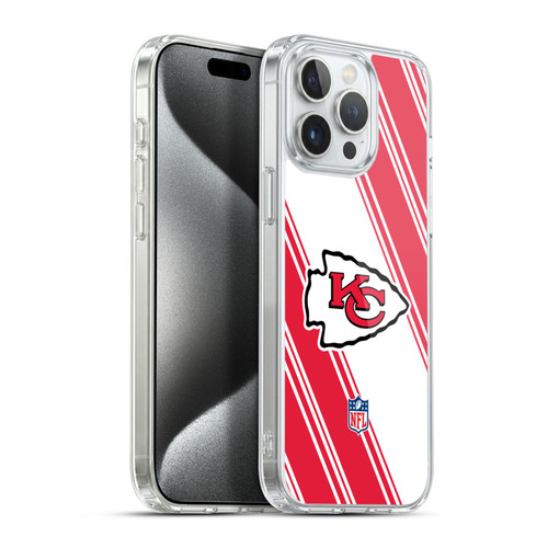 NFL Kansas City Chiefs Artwork Stripes Soft Gel Case for Apple iPhone 15 Pro Max