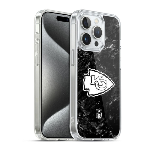 NFL Kansas City Chiefs Artwork Marble Soft Gel Case for Apple iPhone 15 Pro