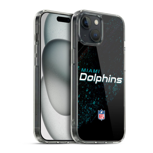 NFL Miami Dolphins Logo Blur Soft Gel Case for Apple iPhone 15