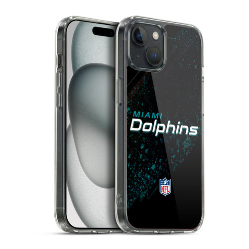 NFL Miami Dolphins Logo Blur Soft Gel Case for Apple iPhone 15 Plus