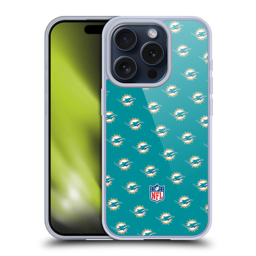 NFL Miami Dolphins Artwork Patterns Soft Gel Case for Apple iPhone 15 Pro NFL Miami Dolphins Artwork Patterns Soft Gel Case for Apple iPhone 15 Pro