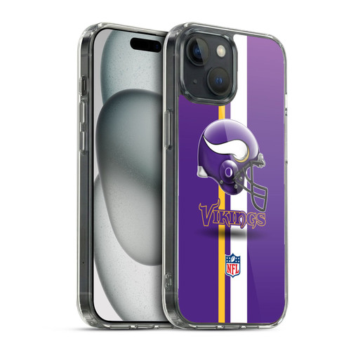 NFL Minnesota Vikings Logo Helmet Soft Gel Case for Apple iPhone 15