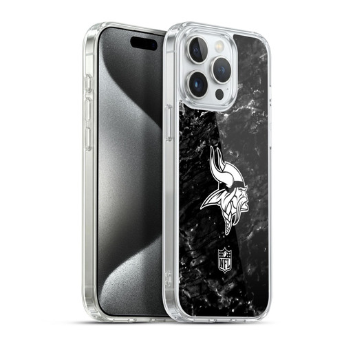 NFL Minnesota Vikings Artwork Marble Soft Gel Case for Apple iPhone 15 Pro Max