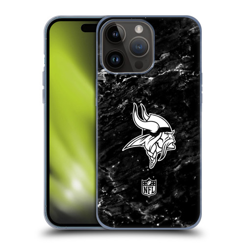 NFL Minnesota Vikings Artwork Marble Soft Gel Case for Apple iPhone 15 Pro Max