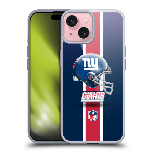 NFL New York Giants Logo Helmet Soft Gel Case for Apple iPhone 15 NFL New York Giants Logo Helmet Soft Gel Case for Apple iPhone 15