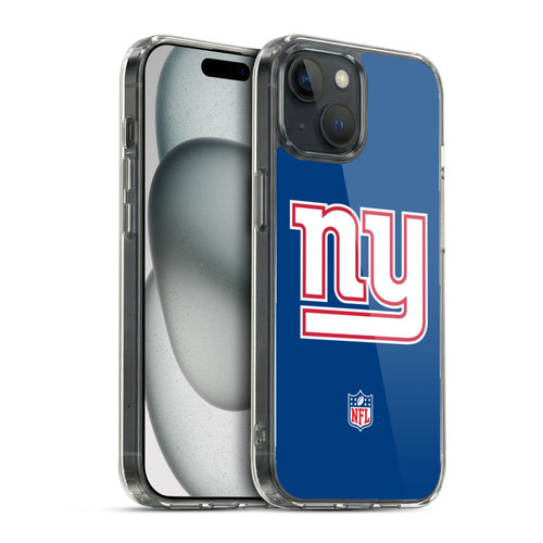 NFL New York Giants Logo Plain Soft Gel Case for Apple iPhone 15 & MagSafe