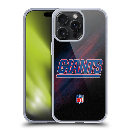 NFL New York Giants Logo Blur Soft Gel Case for Apple iPhone 15 Pro Max