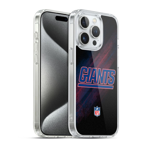 NFL New York Giants Logo Blur Soft Gel Case for Apple iPhone 15 Pro & MagSafe