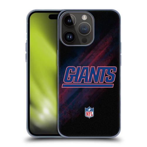 NFL New York Giants Logo Blur Soft Gel Case for Apple iPhone 15 Pro