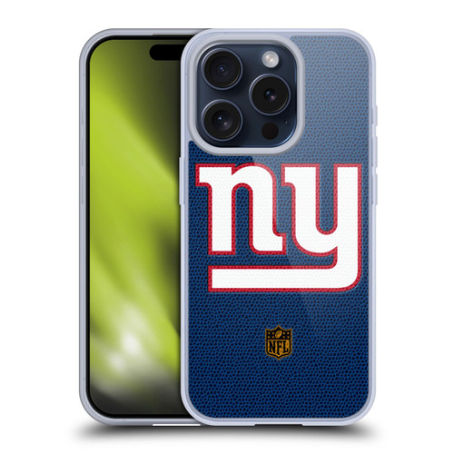 NFL New York Giants Logo Football Soft Gel Case for Apple iPhone 15 Pro