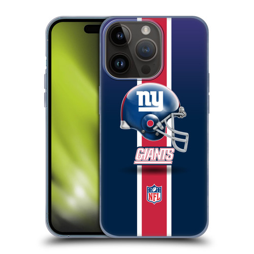 NFL New York Giants Logo Helmet Soft Gel Case for Apple iPhone 15 Pro