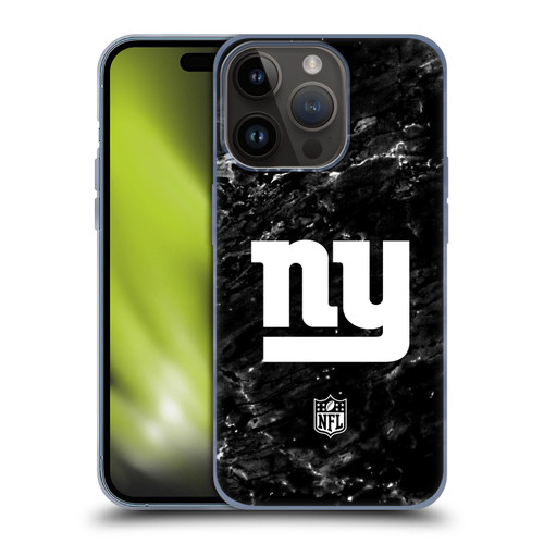 NFL New York Giants Artwork Marble Soft Gel Case for Apple iPhone 15 Pro