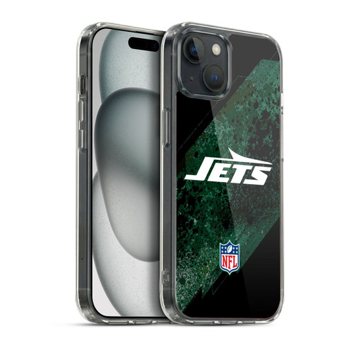 NFL New York Jets Logo Blur Soft Gel Case for Apple iPhone 15 Plus & MagSafe