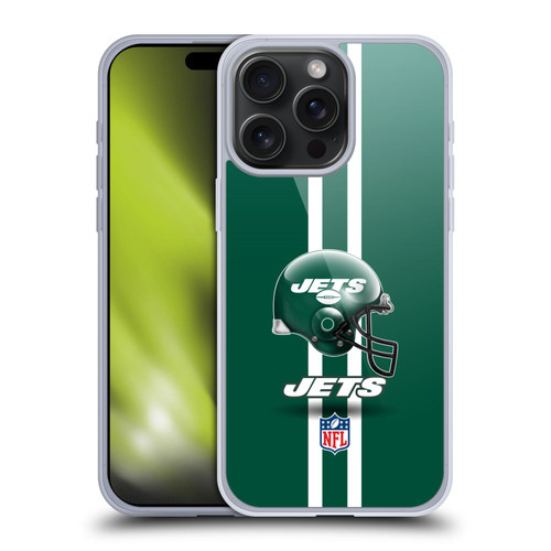 NFL New York Jets Logo Helmet Soft Gel Case for Apple iPhone 15 Pro Max