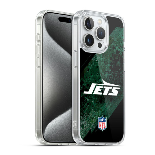 NFL New York Jets Logo Blur Soft Gel Case for Apple iPhone 15 Pro & MagSafe