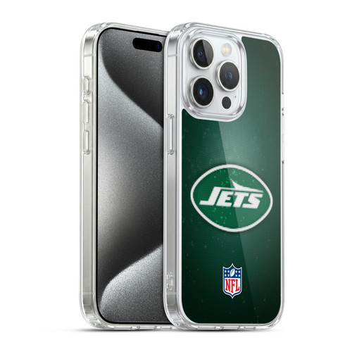 NFL New York Jets Artwork LED Soft Gel Case for Apple iPhone 15 Pro & MagSafe
