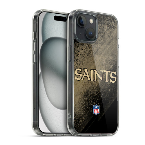 NFL New Orleans Saints Logo Blur Soft Gel Case for Apple iPhone 15 & MagSafe