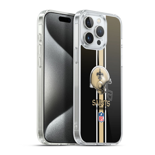 NFL New Orleans Saints Logo Helmet Soft Gel Case for Apple iPhone 15 Pro Max & MagSafe