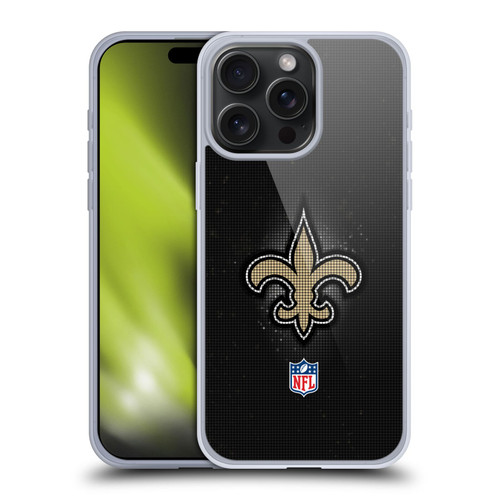NFL New Orleans Saints Artwork LED Soft Gel Case for Apple iPhone 15 Pro Max