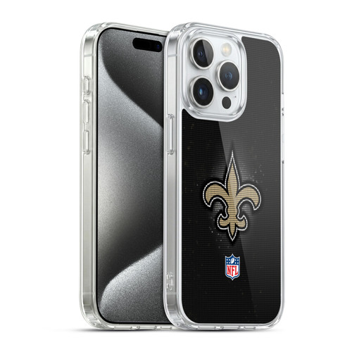 NFL New Orleans Saints Artwork LED Soft Gel Case for Apple iPhone 15 Pro & MagSafe