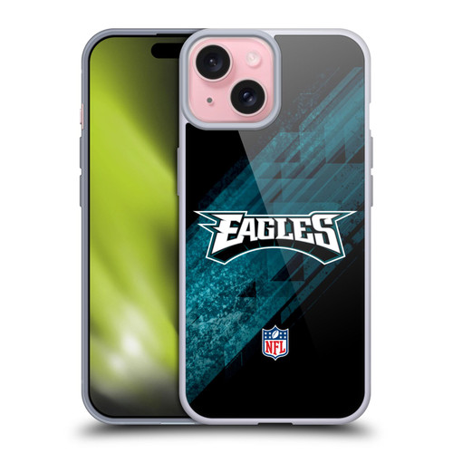 NFL Philadelphia Eagles Logo Blur Soft Gel Case for Apple iPhone 15