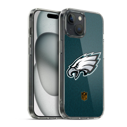 NFL Philadelphia Eagles Logo Football Soft Gel Case for Apple iPhone 15