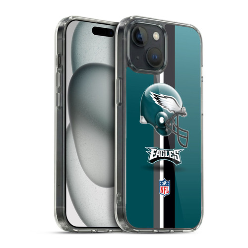 NFL Philadelphia Eagles Logo Helmet Soft Gel Case for Apple iPhone 15