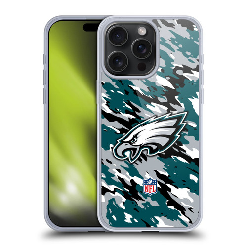 NFL Philadelphia Eagles Logo Camou Soft Gel Case for Apple iPhone 15 Pro Max