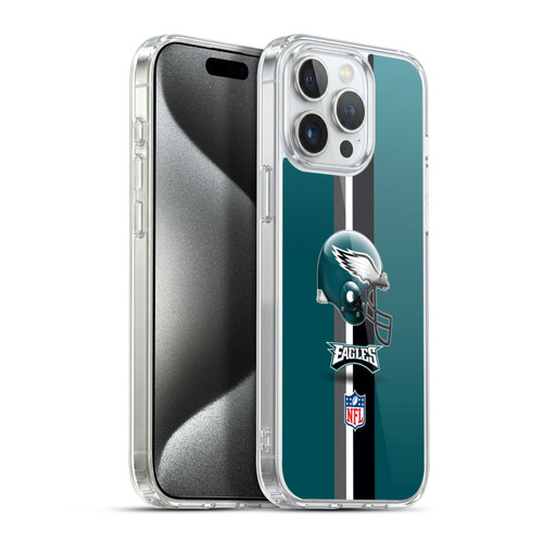 NFL Philadelphia Eagles Logo Helmet Soft Gel Case for Apple iPhone 15 Pro Max