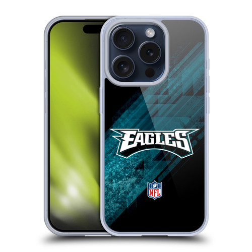 NFL Philadelphia Eagles Logo Blur Soft Gel Case for Apple iPhone 15 Pro