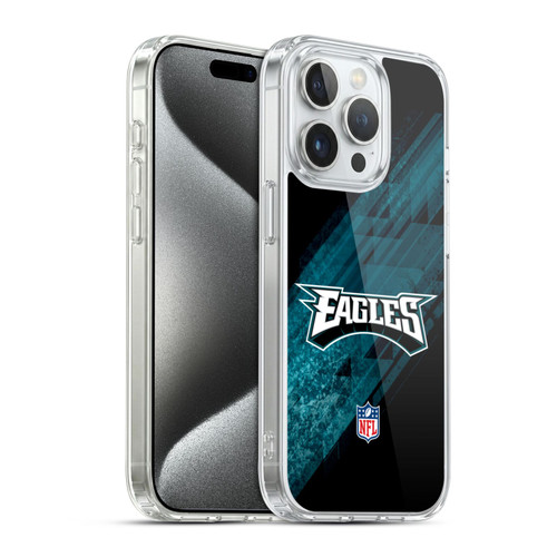 NFL Philadelphia Eagles Logo Blur Soft Gel Case for Apple iPhone 15 Pro