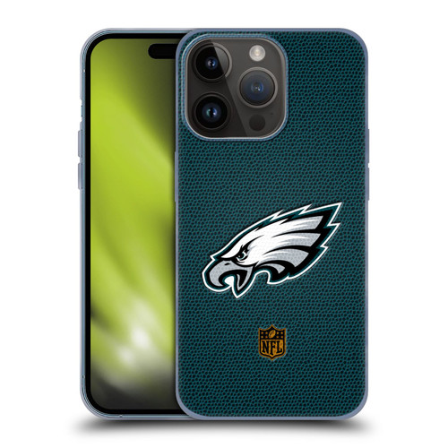 NFL Philadelphia Eagles Logo Football Soft Gel Case for Apple iPhone 15 Pro